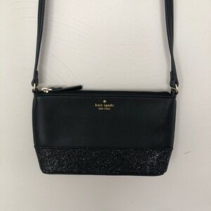 Kate Spade | Greta Court Ramey Glitter Small Crossbody Black